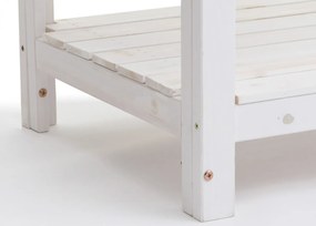 Stôl na rastliny HWC-N55, drevo - biela