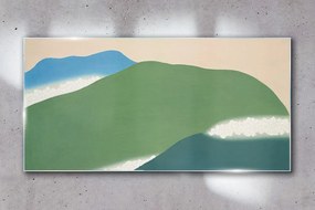 Sklenený obraz Abstrakcie hory kvety