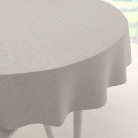 Biante Dekoračný okrúhly obrus Leona LN-162 Režný/strieborný trblietavý Ø 110 cm