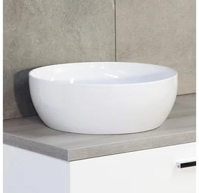 Umývadlo na dosku Sanox Circle sanitárna keramika biela 40 x 40 x 14 cm 15001020