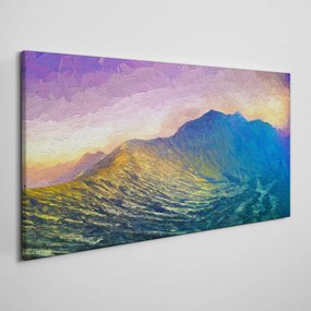 Obraz canvas Abstrakcie horské neba
