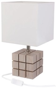 HELLUX Stolná lampa RUBI E27 naturálna / biele tienidlo 4113448