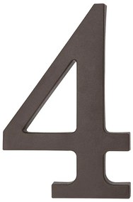 Číslica 4 plastová hnedá 18 cm