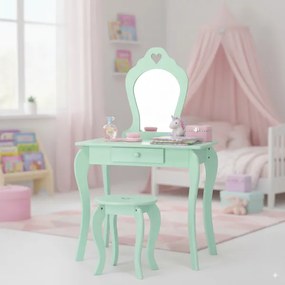 Detský toaletný stolík FAIRY DREAM mätový PHO3549