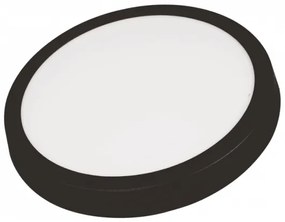 ECOLIGHT Prisadený LED panel 12W čierny - neutrálna biela