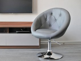 Kreslo Lush 3 (sivá + chrómová). Vlastná spoľahlivá doprava až k Vám domov. 1110229