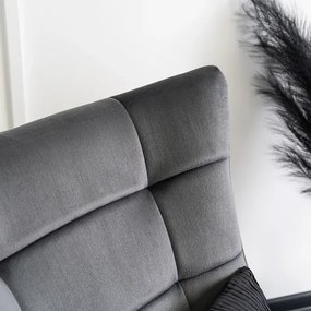 Kreslo ANTONIO hojdacie, sivé