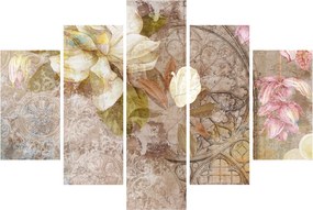 Obraz - Kvetinový ornament (150x105 cm)