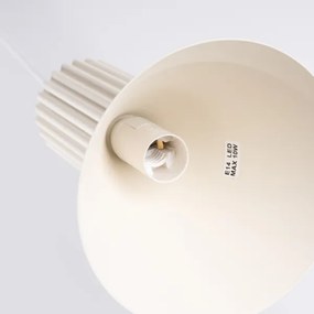 Sollux SL.1871 - Závesný luster ESTRIA na lankách 3xE14/10W/230V, priemer 30 cm, krémový