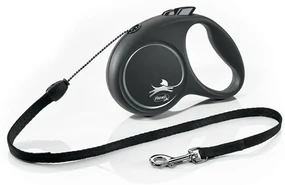 Flexi Samonavíjacie vodítko Black Design S, 5 m, 12 kg