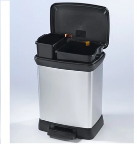 Curver Odpadkový kôš Deco bin strieborný 18L + 10L