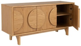 Nízka komoda v dekore duba v prírodnej farbe 120x58 cm Groove - Zuiver