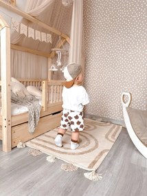 Tapeta nepravidelné bodky béžová 280x50 cm