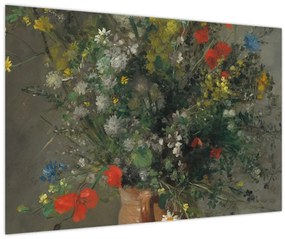 Obraz - Auguste Renoir,  Flowers in a Vase, reprodukcia (90x60 cm)