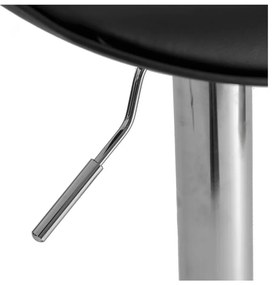 Čierne barové stoličky s nastaviteľnou výškou z imitácie kože v súprave 2 ks (výška sedadla 56,5 cm) – Casa Selección