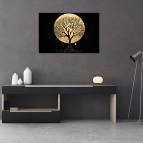 Obraz – Strom v zlatom splne I. (90x60 cm)