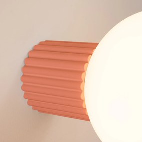 Nástenné svietidlo Halo, 1x biele sklenené tienidlo, p