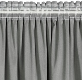 Dekorstudio Luxusný záves CARLI na pásku s volánikmi a trblietavým pásom kryštálov - strieborný Rozmer závesu: 140x270cm