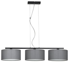 Luster na lanku ASTRA 3xE27/60W/230V šedá