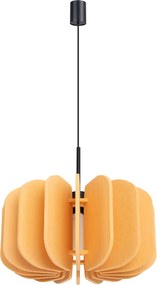 Závesné svietidlo Mula, 1x žlté plstené tienidlo, (fi 45cm)