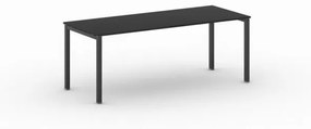 Stôl Square s čiernou podnožou 2000 x 800 x 750 mm, grafit