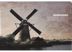 Ceduľa Netherlands - Windmill