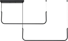 Závesný LED luster APP980-CP čierny/neutrálna biela