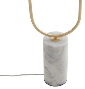 Stojaca lampa v štýle Art Deco mosadz s čírym sklom 2-svetlo - Rid