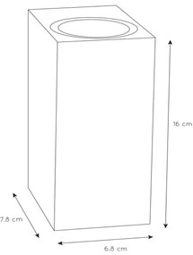 Lucide 69800/02/31 - Vonkajšie nástenné svietidlo ZARO 2xGU10/35W/230V IP44 biela