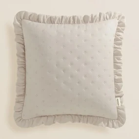 Romantická obliečka na vankúš Molly v béžovej farbe 45 x 45 cm