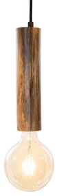 Závesná lampa Tronco, 1-pl., drevené kyvadlo 25 cm