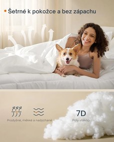 Sada 2 ks přikrývek DUVET 2v1 200x200 cm bílá