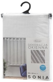 ZÁCLONA NA KRÚŽKOCH SONIA 300X145 CM BIELA