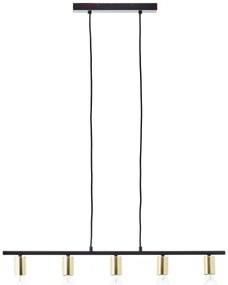 Brilliant - Luster na lane KERRY 5xE27/40W/230V čierna/mosadz