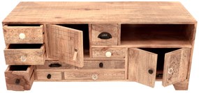 furniture-nabytek.cz - Rustikálny tv stolík z dreva mango 120x50X45