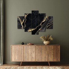Obraz zlaté abstrakcie (150x105 cm)