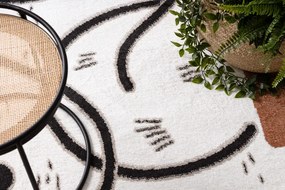 Dywany Łuszczów, AKCIA: 80x150 cm Detský kusový koberec Fun Game llama cream, biela, detská izba