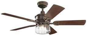 Kichler KLF-LYNDON-52-OZ - Stropný ventilátor LYNDON 3xE27/8W/230V IP23 + DO