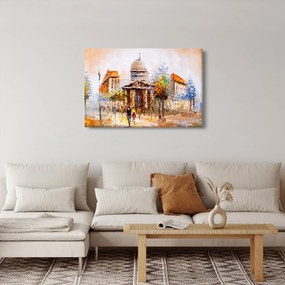 Obraz - Maľovaná mestská pamiatka (90x60 cm)