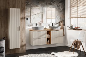 Comad Doplnková kúpeľňová skrinka vysoká Adel Cashmere 35 kašmír mat