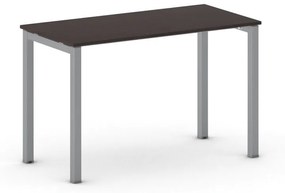 Stôl PRIMO SQUARE so sivostriebornou podnožou 1200 x 600 x 750 mm, wenge