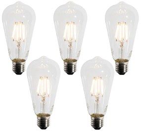 Sada 5 LED žiaroviek E27 A60 so súmrakovým senzorom 4W 400 lm 2200K