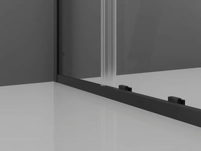 Mexen Exo Sprchová kabína posuvná 100 x 80 cm, transparentná, čierna - 8151-100-080-70-00