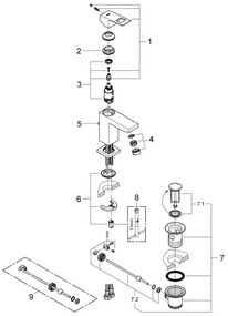 GROHE 2339000E - Umývadlová batéria EUROCUBE DN 15 lesklý chróm