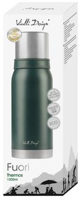 Zelený cestovný termohrnček Vialli Design Fuori, 1 l