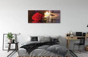 Obraz plexi Rose sviečka sklo 120x60 cm