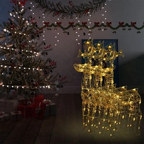 Vianočné dekorácie so sobom 3 ks 60x16x100 cm akryl 3154370