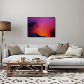 Sklenený obraz - sopka (70x50 cm)