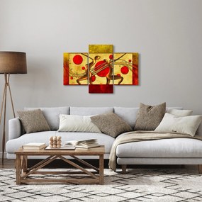 Abstraktný obraz s dvoma ženami (90x60 cm)