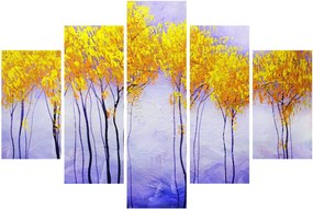 Obraz žltých stromov (150x105 cm)